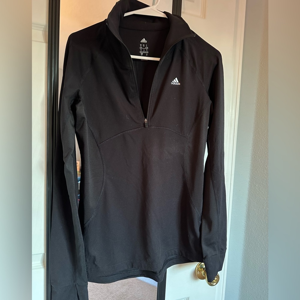 Adidas Black Climalite active quarter zip pullover